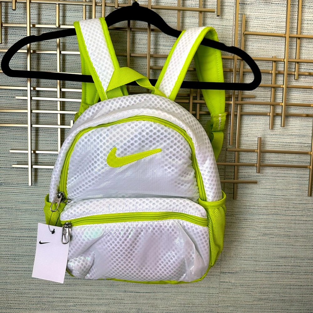 Nike JUST DO IT Mini Girls' Backpack (Atomic Grey/Atomic Green) Brand New/Tags!